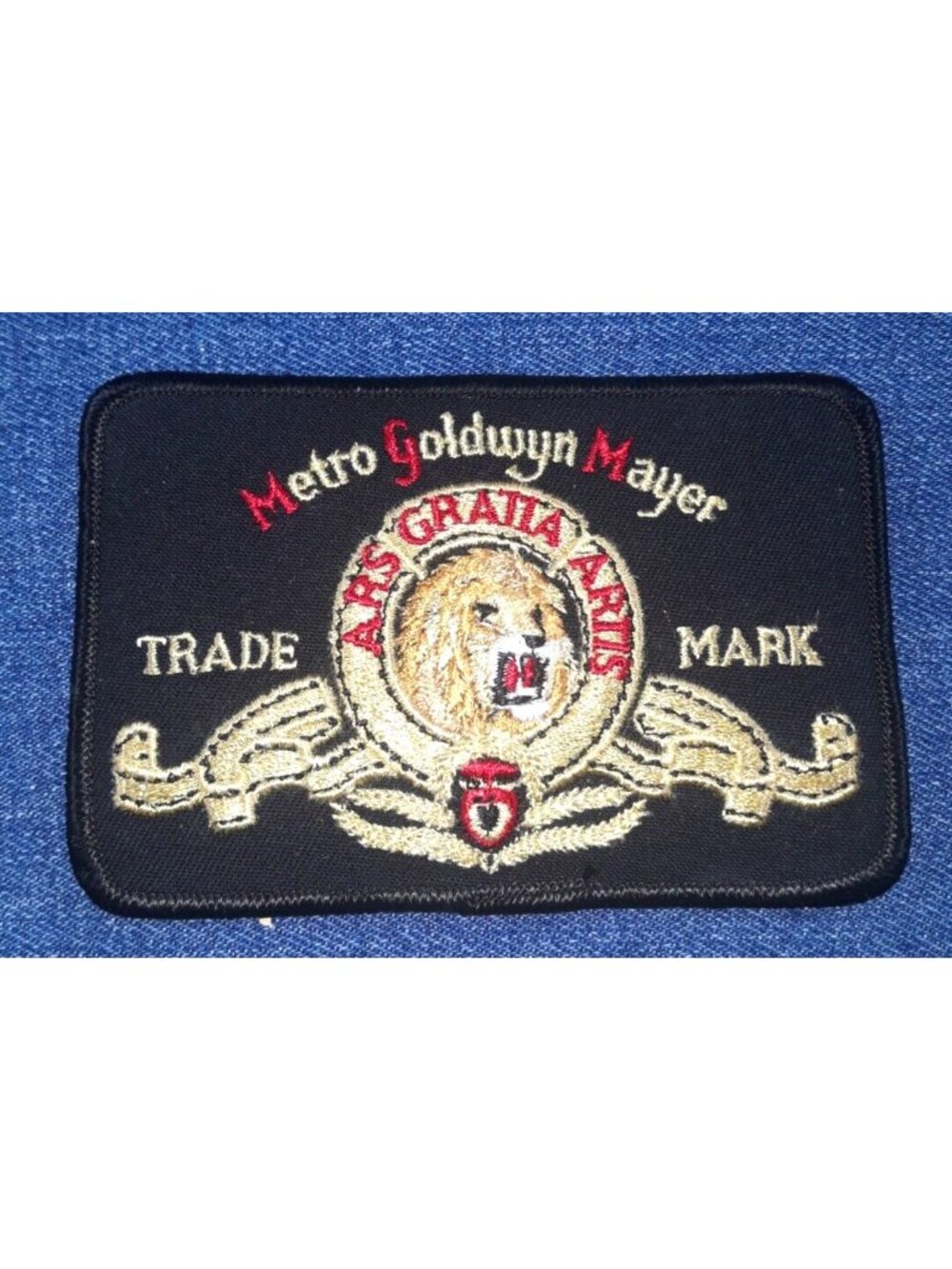 NOS Original 80s Vintage MGM Movie Studio 4.5" Patch Metro Goldwyn Mayer Lion